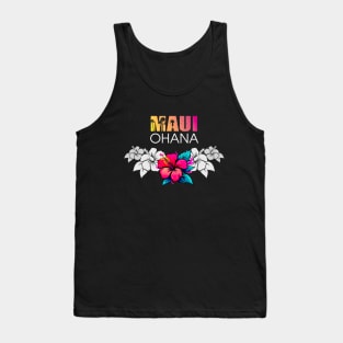 Maui Hawaii: Ohana (Family) on a Dark Background Tank Top